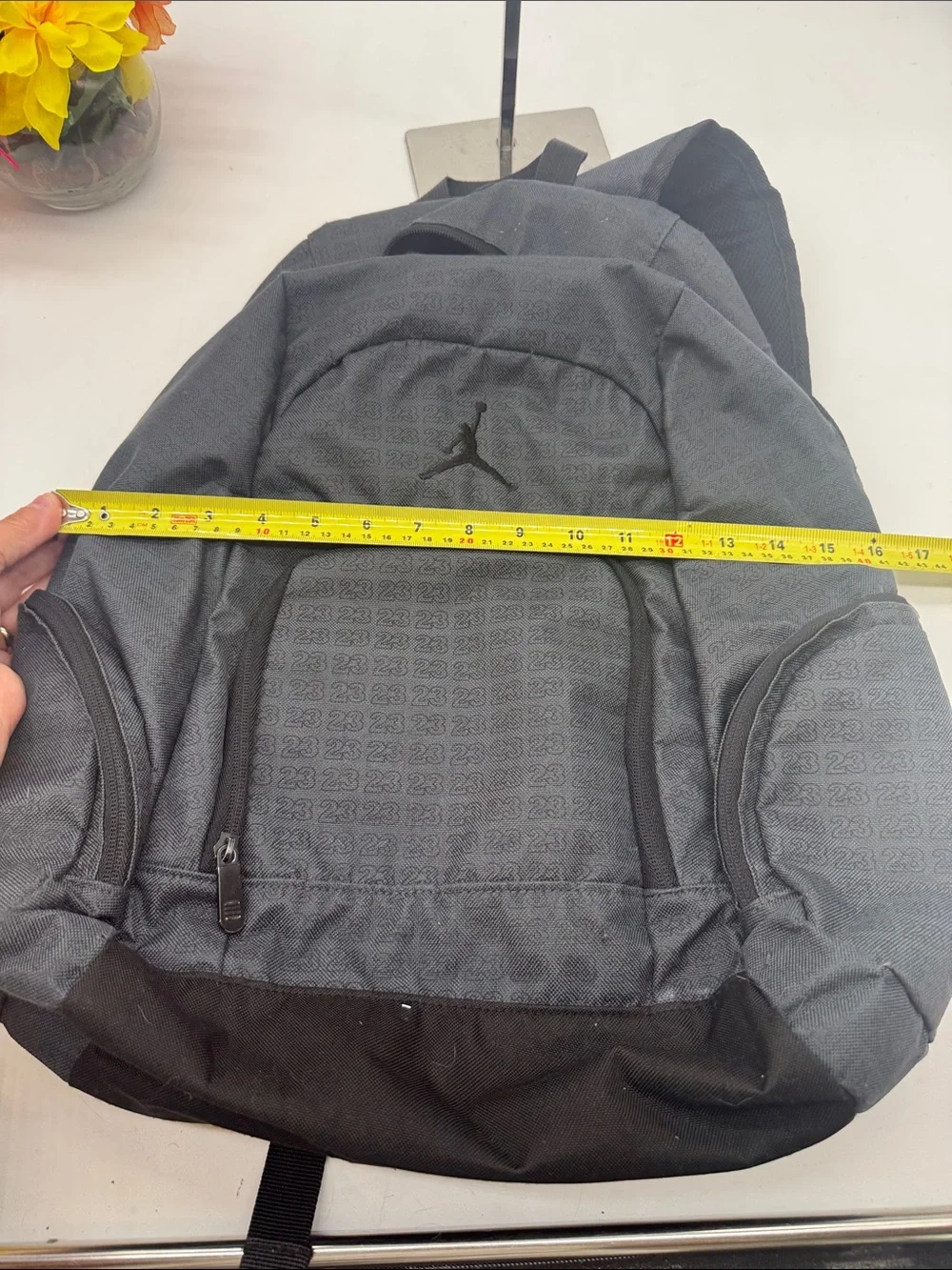 Jordan Gray and Black Men's Backpack - Jumpman Logo